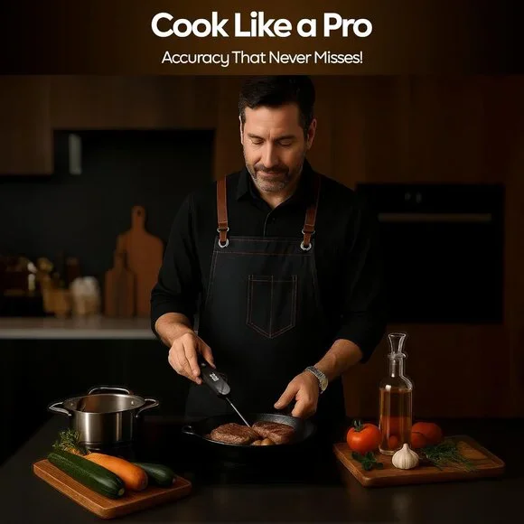 0.5 Second Instant Read Food Thermometer Professional Ultra Fast Meat Thermomete - Picture 7 of 8